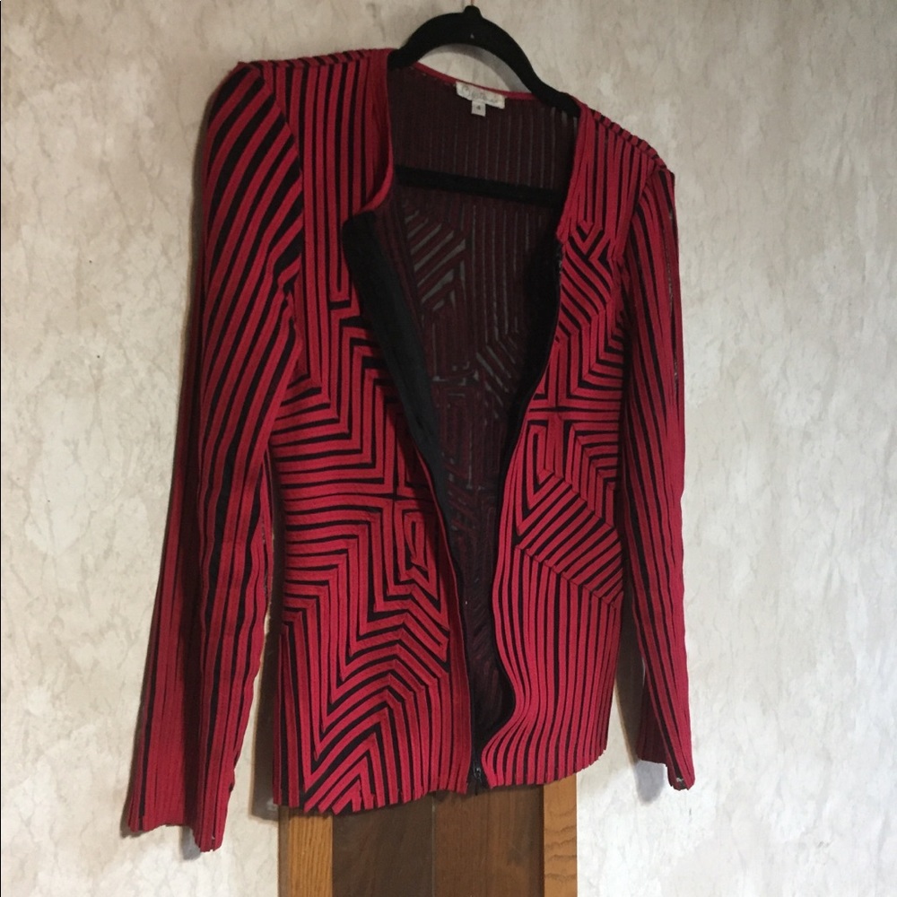 Unique red and black jacket blazer